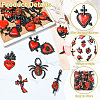 20Pcs 10 Styles Baking Paint Alloy Enamel Pendants ENAM-CJ0007-58-3
