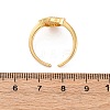 Brass Micro Pave Cubic Zirconia Shell Cuff Rings KK-D363-24A-G-3