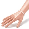 Natural Quartz Crystal Beaded Stretch Bracelets for Kids BJEW-JB06250-09-3