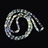 Electroplate Glass Chevron Beads Strands GLAA-Q101-02A-AB04-3
