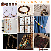 350Pcs 9 Styles Wood Large Hole European Beads WOOD-OC0003-79-6