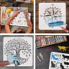 Plastic Drawing Painting Stencils Templates DIY-WH0396-455-4