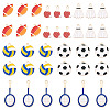 60Pcs 6 Styles Alloy Enamel Pendants ENAM-TA0002-96-2