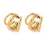 Triple C-Shaped 304 Stainless Steel Cuff Earrings EJEW-A131-04D-G-4