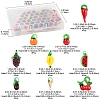 36Pcs 9 Styles Handmade Lampwork Pendants LAMP-FS0001-41-4