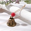 Iron Bell Pendant Decoration HJEW-JM02235-02-2