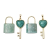 Natural Amazonite Beaded Pendants GG-CBA9389-04U-1