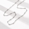 3.5MM 304 Stainless Steel Twisted Bar Link Chain Necklaces for Women Men LS-NJEW-F365-01P-2