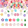 64Pcs Acrylic Bead Caps OACR-ME0001-41-1