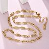 304 Stainless Steel Spiral Link Chain Necklaces NJEW-S442-10G-3