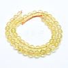 Natural Citrine Beads Strands G-E483-12-6mm-2