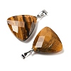 Natural Tiger Eye Pendants G-L614-D04-P02-2