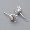 925 Sterling Silver Stud Earrings Findings STER-I005-16P-1
