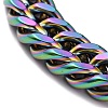 Ion Plating(IP) 304 Stainless Steel Cuban Link Chain Bracelets STAS-A028-B064MC-2