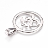 Yoga 304 Stainless Steel Pendants X-STAS-I135-24P-2