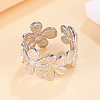 304 Stainless Steel Cuff Open Rings WG20B1A-01-2