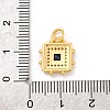 Brass Micro Pave Cubic Zirconia Pendants KK-U033-02G-03-3