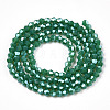 Opaque Solid Color Electroplate Glass Beads Strands EGLA-A039-P2mm-A07-2