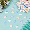 80Pcs Opaque Resin Cabochons CRES-ME0001-06-4