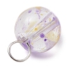 Baking Paint Glass Beads Charms PALLOY-JF03132-02-5