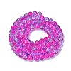 Spray Painted Crackle Glass Beads Strands CCG-Q002-10mm-09-4