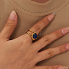 Oval Natural Lapis Lazuli Finger Rings QU8583-3