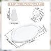 WADORN 3Pcs 3 Style Gesso Jewelry Plate DJEW-WR0001-02-2