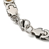 Ion Plating(IP) Two Tone 201 Stainless Steel Byzantine Chain Bracelet BJEW-B078-47B-3