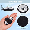 20Pcs Iron with Cloth Buttons BUTT-GF0003-76B-2