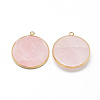 Natural Rose Quartz Pendants G-Q967-03-2