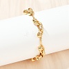 304 Stainless Steel Link Chain Bracelets for Women BJEW-Z143-14G-3