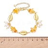 Natural Cultured Freshwater Pearl Beads Charm Bracelets BJEW-JB13767-02-3