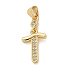 Brass Micro Pave Cubic Zirconia Pendants KK-M319-02G-T-1