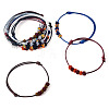 12Pcs 6 Colors Polyester Cord Braided Bracelets Women BJEW-TA0001-23-3