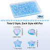 800Pcs 2 Styles Eco-Friendly Transparent Acrylic Beads TACR-SP0001-01D-2