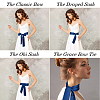 2Pcs 2 Colors Satin Cloth Ribbon Wrap Around Chain Belts AJEW-CP0009-47-5