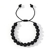 Natural Lava Rock Beads Braided Bead Bracelets for Men FE1044-4