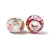 Rondelle Lampwork Large Hole European Beads LPDL-R003-02-2