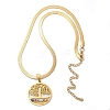 Tree of Life & Evil Eye 201 Stainless Steel Herringbone Chains Pendant Necklaces NJEW-K253-34G-4