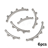 6Pcs 3 Styles Boho Style 304 Stainless Steel Chandelier Component Links STAS-YW0003-63P-1