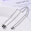 304 Stainless Steel Cable Chain Necklace NJEW-S420-008A-P-5