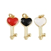 Brass Enamel Pendants KK-D424-01A-G-1