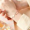 2Pcs 2 Colors Alloy Cuff Bangles for Women BJEW-HY0002-06-5