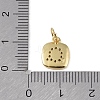 Rack Plating Brass Micro Pave CLear Cubic Zirconia Charms KK-E110-14G-Q-3