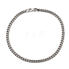 304 Stainless Steel Cuban Link Chain Necklaces NJEW-D050-01C-P-1