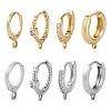 8 Pairs 8 Style Brass Hoop Earrings EJEW-PJ0001-05-2