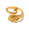 Alloy Peacock Open Cuff Ring RJEW-WH0001-20G-1