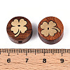 Natural Sandalwood Mala and Brass Finding Beads WOOD-T032-33D-3