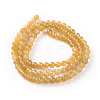 Natural Yellow Agate Beads Strands X-G-O181-02-2