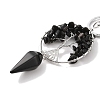 Natural Obsidian Keychain KEYC-K022-01P-15-2